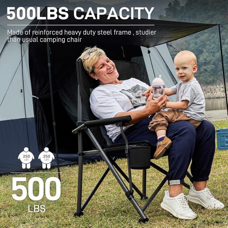 EVER ADVANCED Oversized Folding Camping Chair for Adults