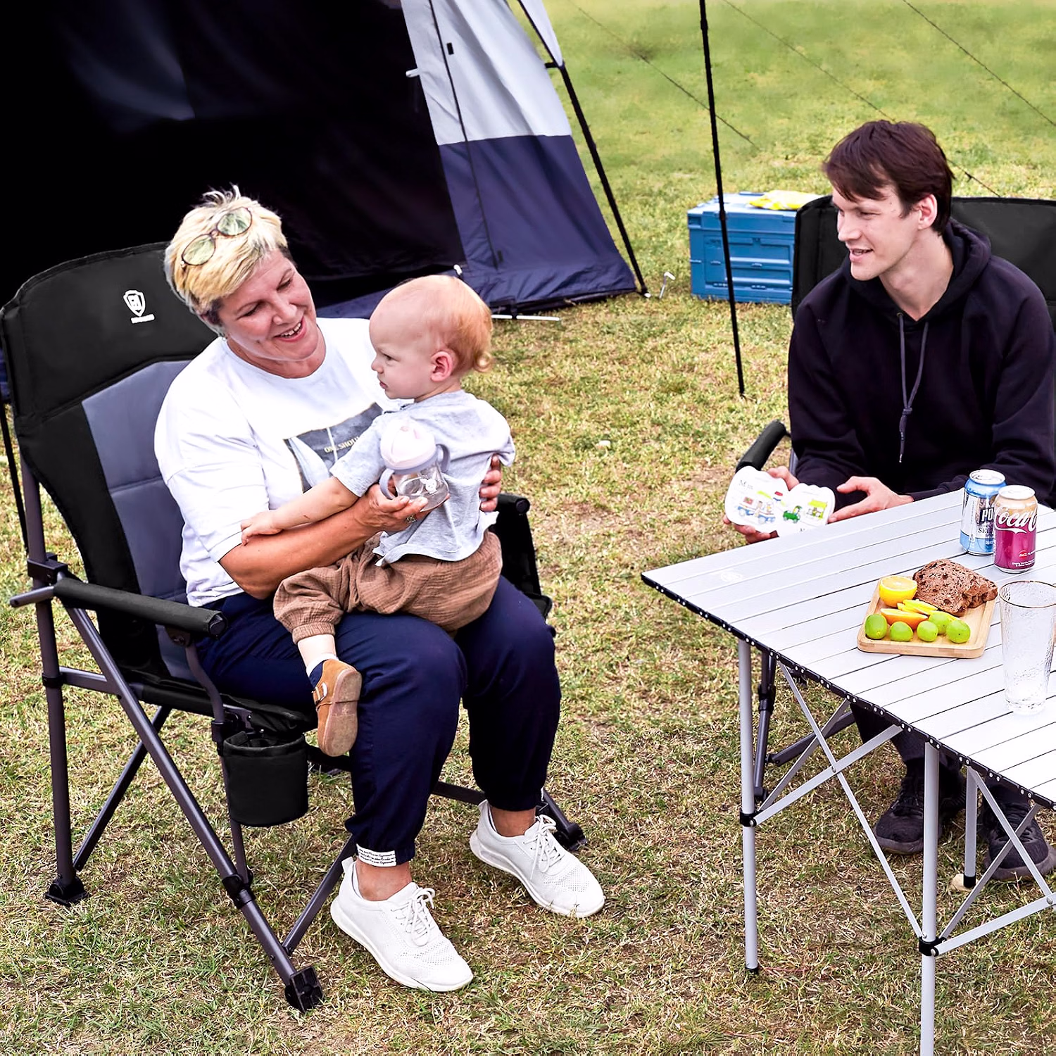 EVER ADVANCED Oversized Folding Camping Chair for Adults