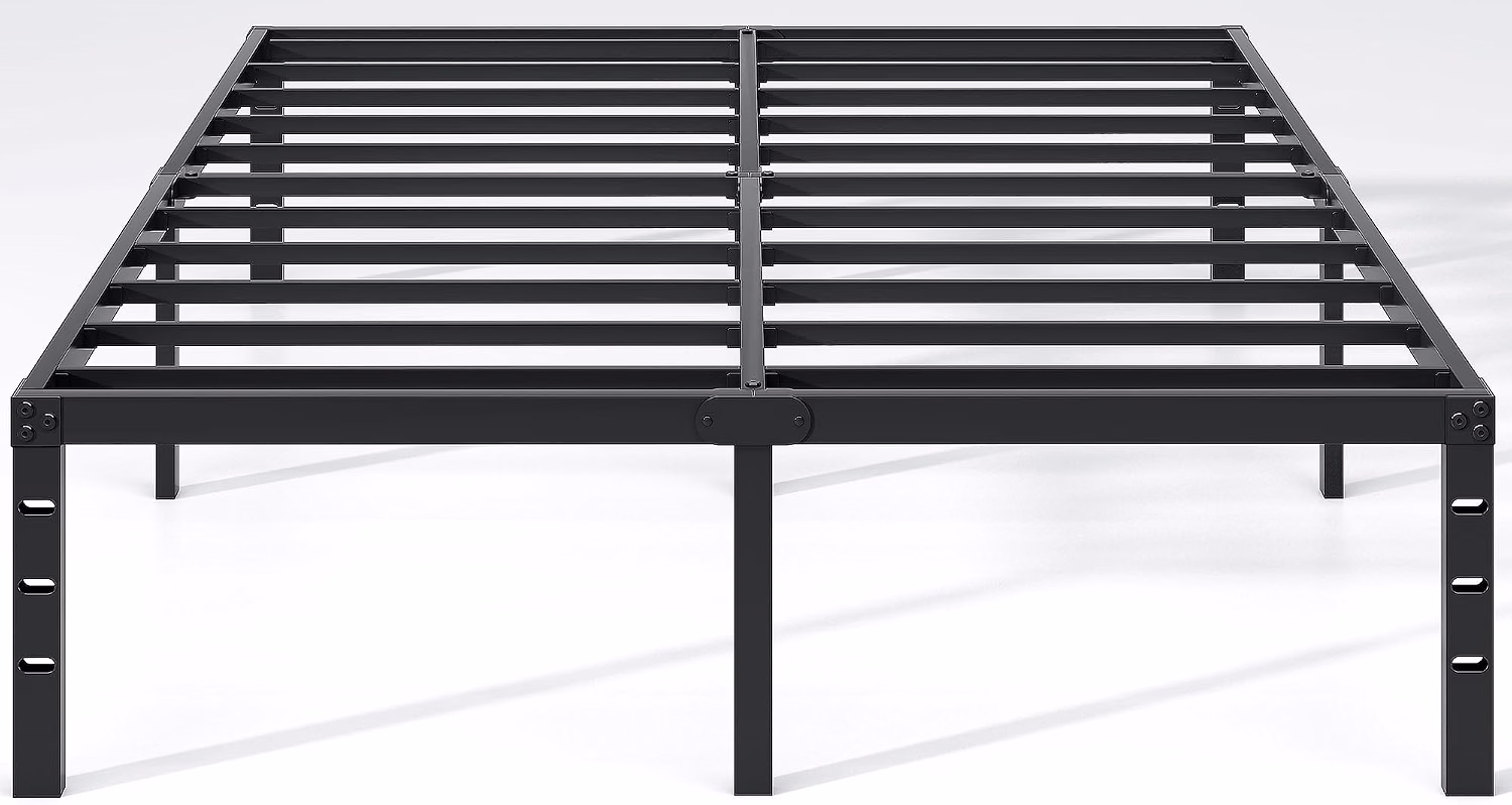 Heavy-Duty Bed Frame With Under-Bed Storage