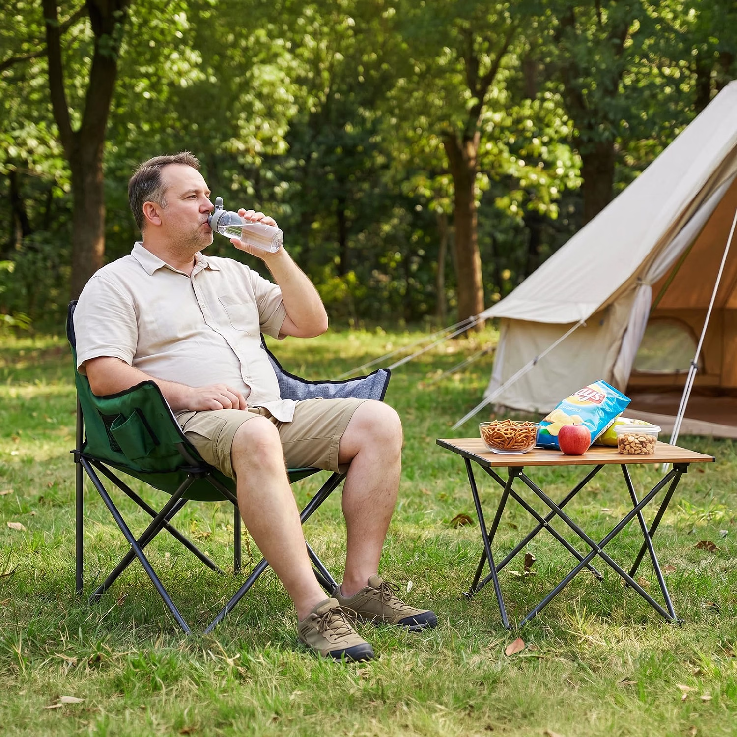 Portal Oversized Padded Camping Chair 350 lbs