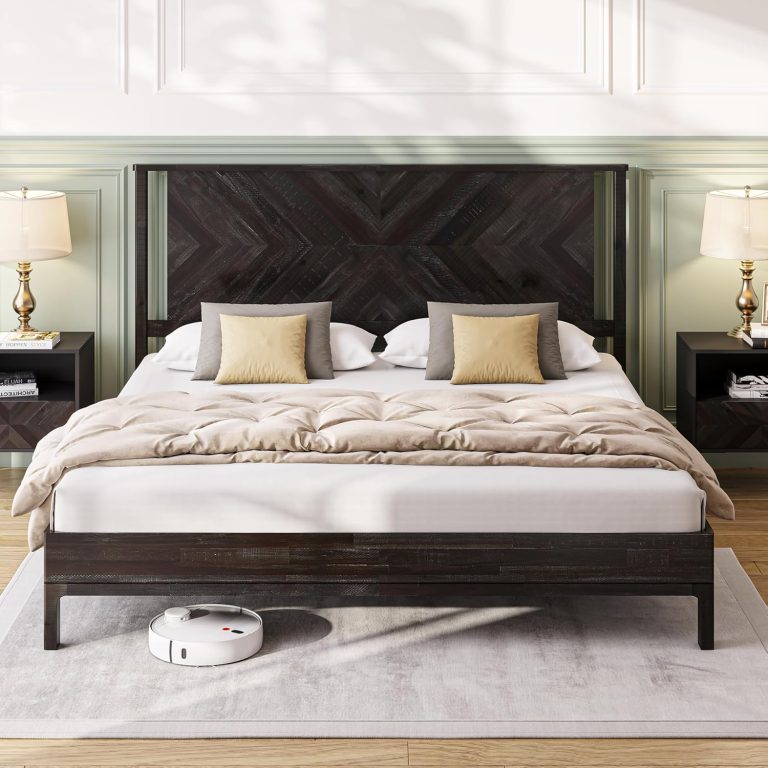 Bme Vivian 14 Inch Deluxe Bed Frame with Headboard