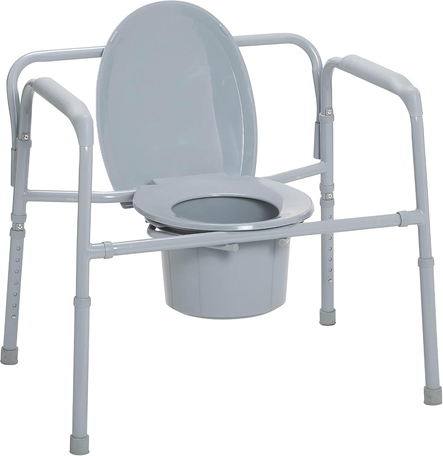 Drive Medical Bariatric Folding Commode for Bathroom Safety