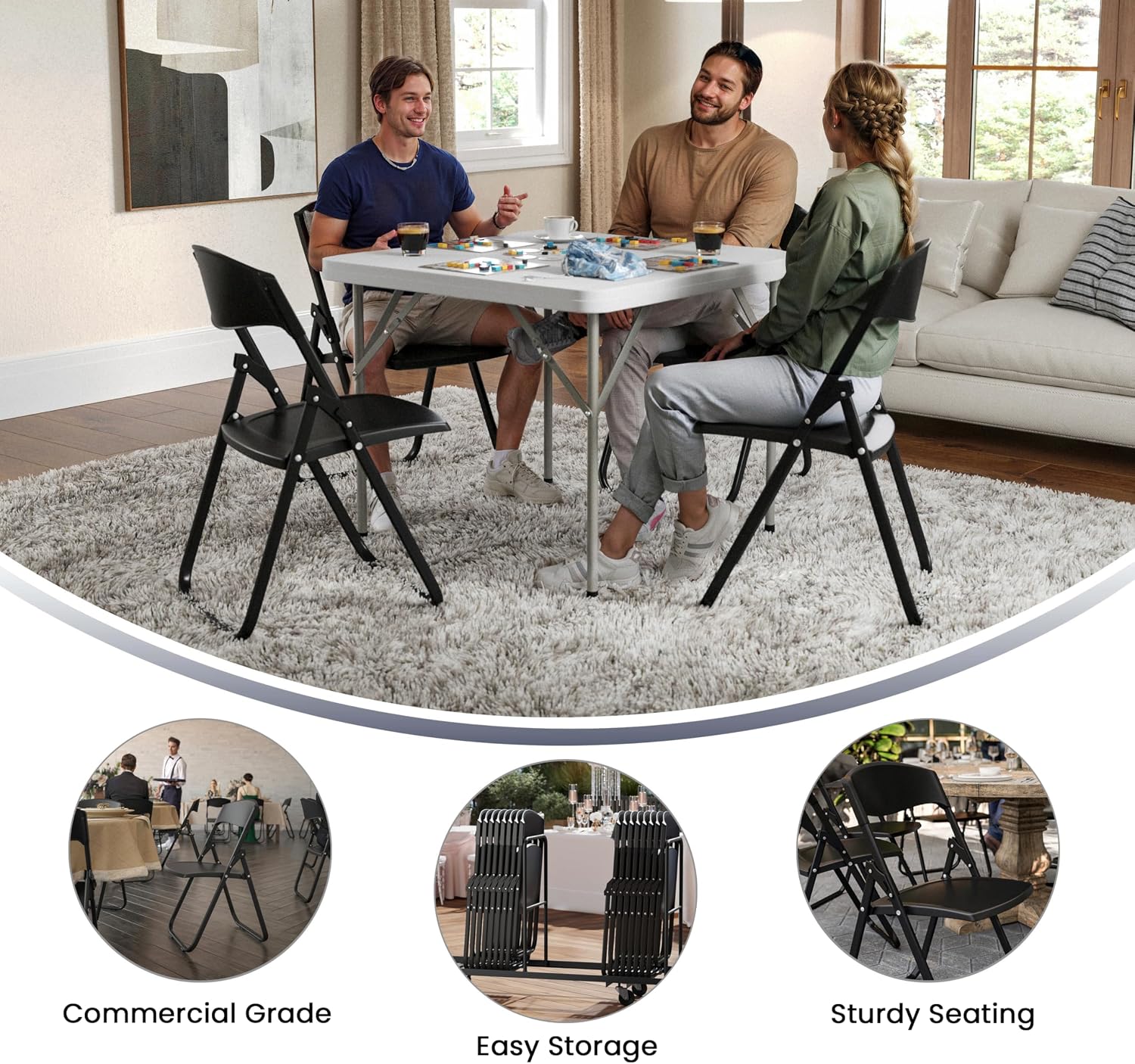 Flash Furniture 6 Pack HERCULES Series 500 lb