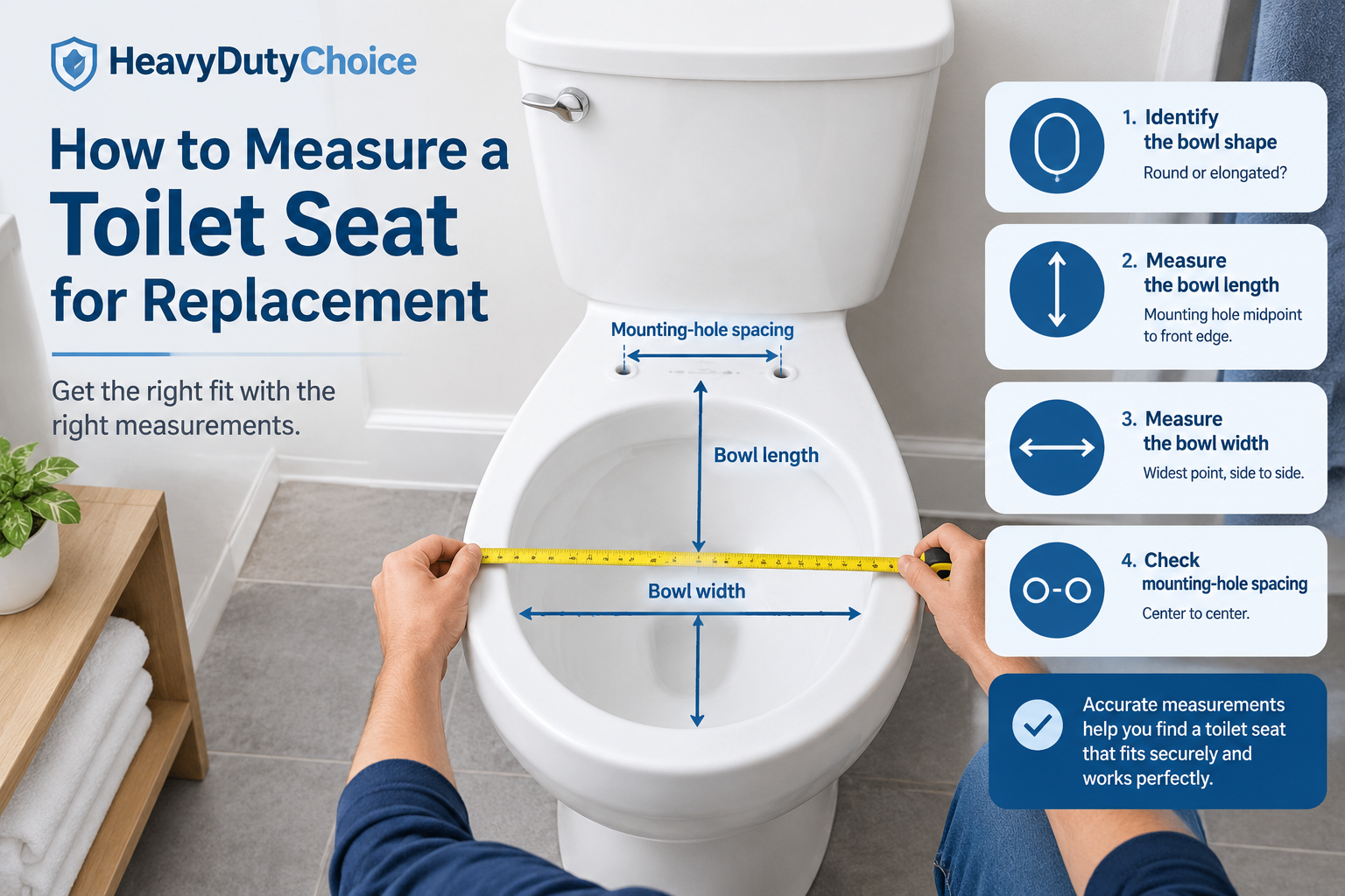 How to Measure a Toilet Seat for Replacement