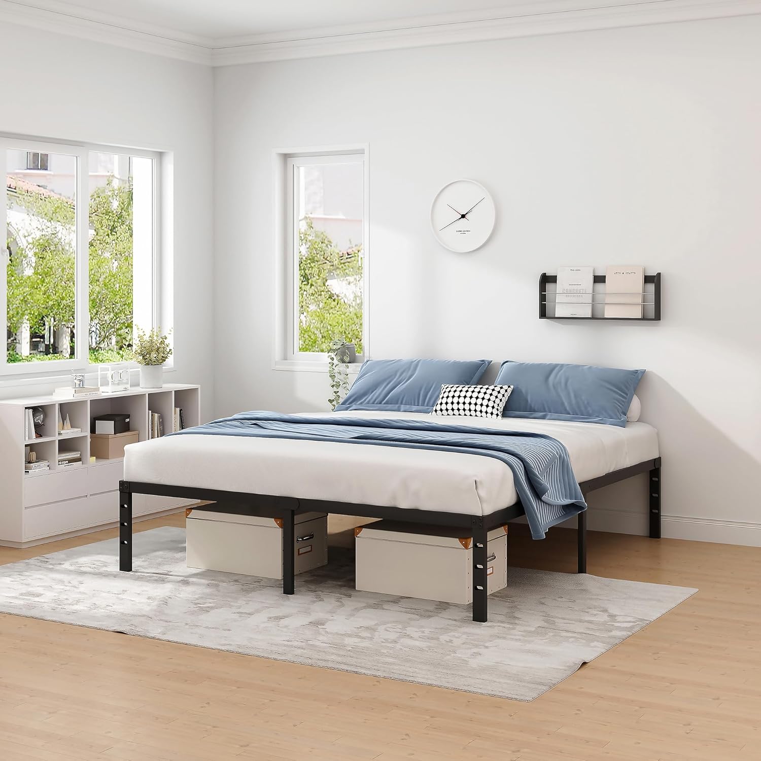NEW JETO 18 inch King Metal Bed Frame