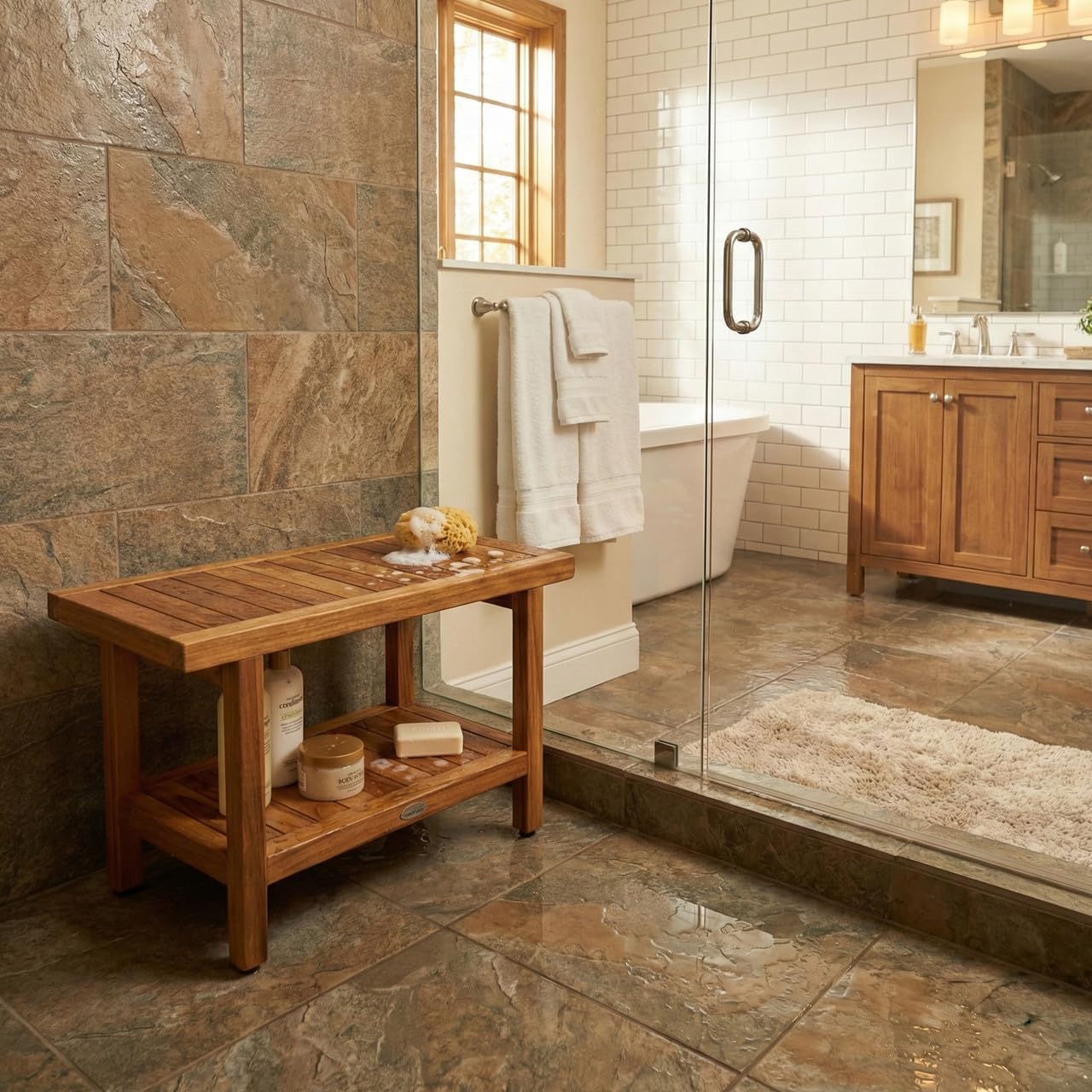 The Original 30" Spa Teak Shower Bench